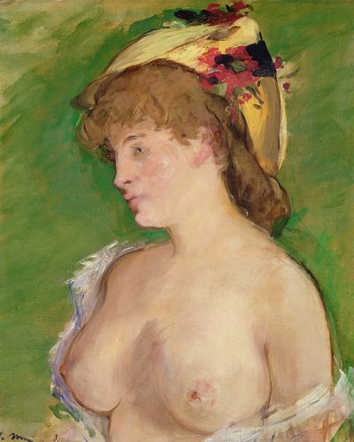 Die Blonde mit nackten Brüsten, 1878 von Édouard Manet